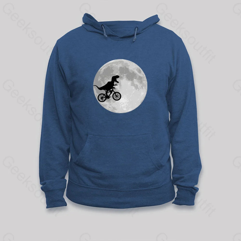 Knitted Design Dinosaur Bike and Moon Hoodie