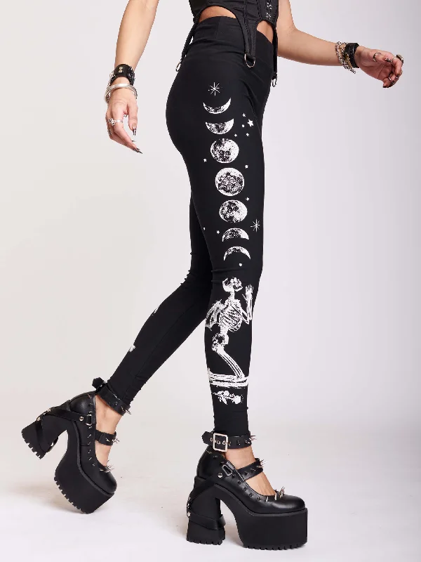 Sports High Waist Style Praying Skeleton Leggings