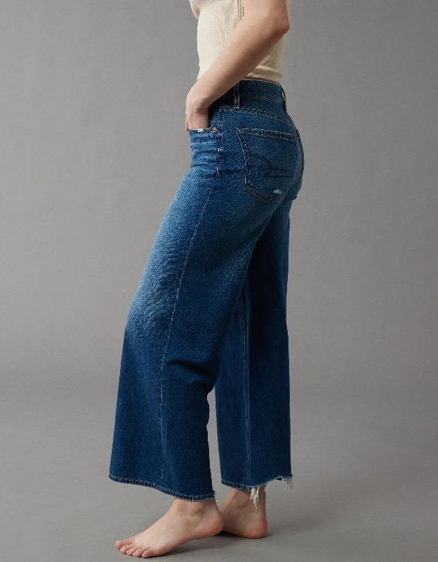 Exclusive Customization AE Strigid Super High-Waisted Baggy Wide-Leg Ankle Jean