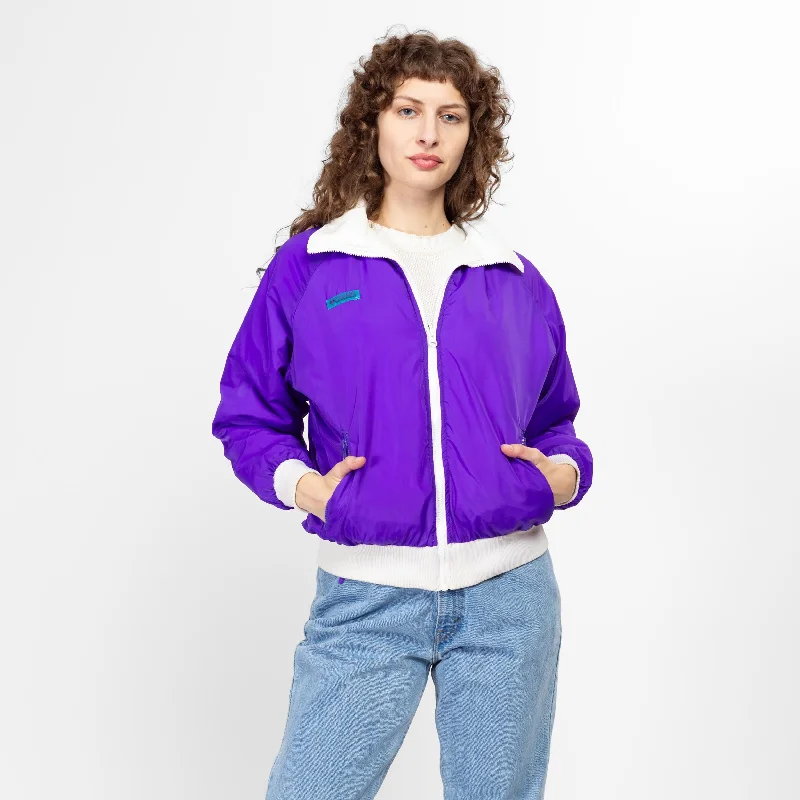 Celebrity Must-have Medium 90s Columbia Reversible Purple & White Puffer Windbreaker