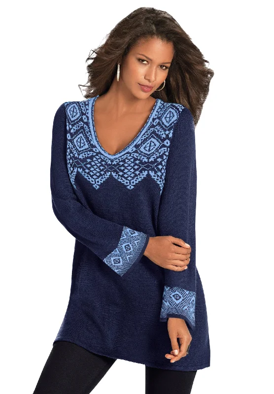 Amazing design Fit And Flare Tunic Sweater