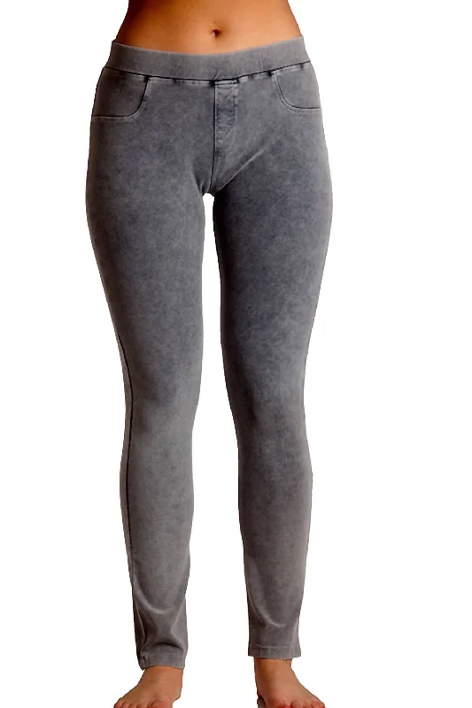 Street Show-off Style High Rise Jegging In Gray