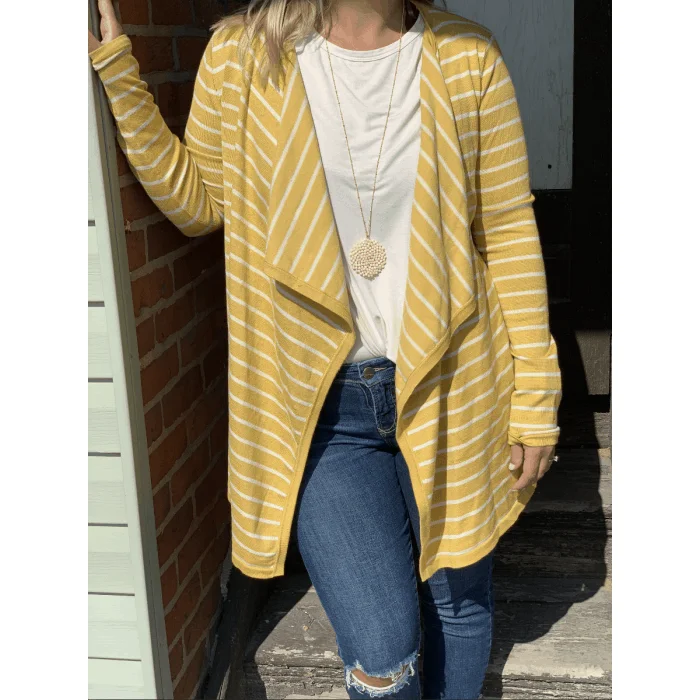 Mustard Waterfall Cardigan