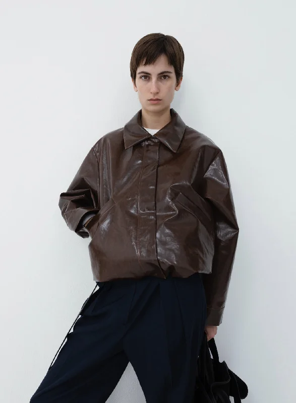 Leisure And Entertainment Bomber short skai | dark brown