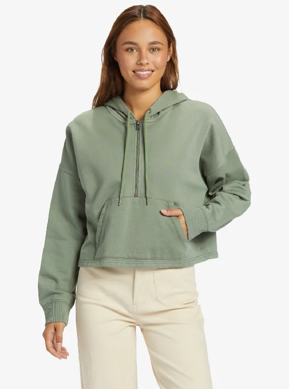 Drakes Cove Half-Zip Hoodie - Agave Green