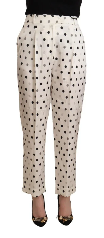 Modernism Ermanno Scervino  Polka Dotted High Waist Tape Women's Pants