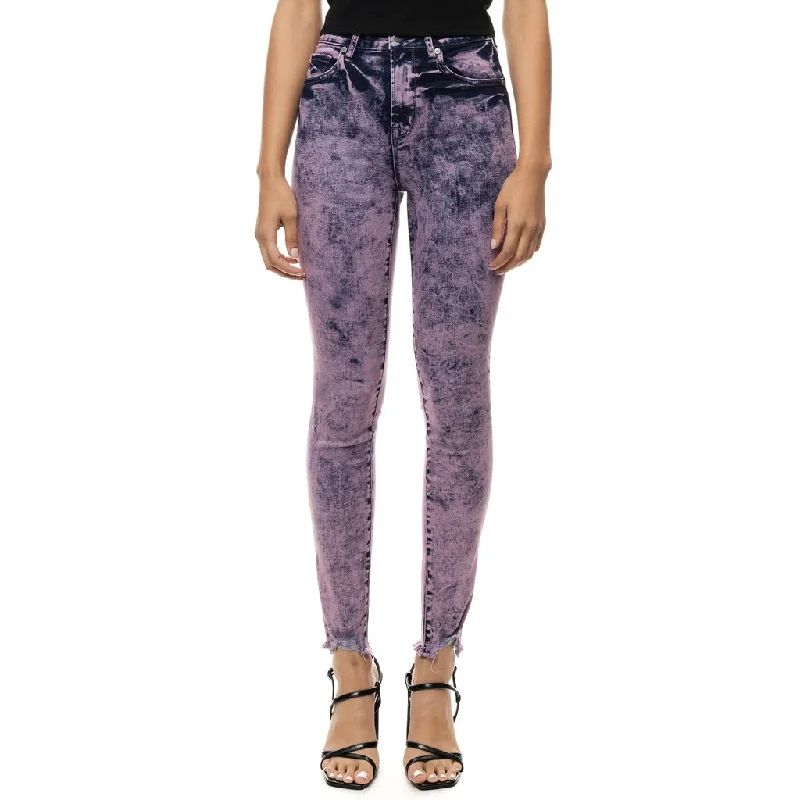 High Rise Super Skinny Over Dyed Jeans - Retro Violet