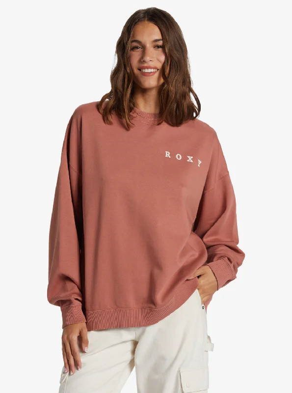 Lineup Oversized Crew Neck Sweatshirt - Cedar Wood