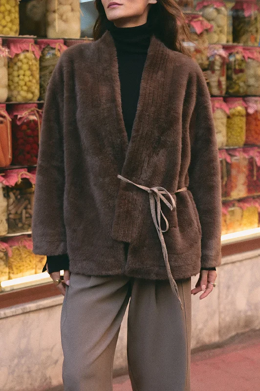 Leisure Sports LUXE FUR WRAP COAT