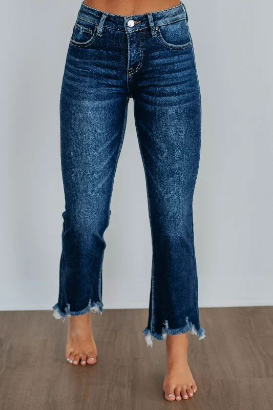 Casual Choice Neona Risen Jeans - Deep Blue