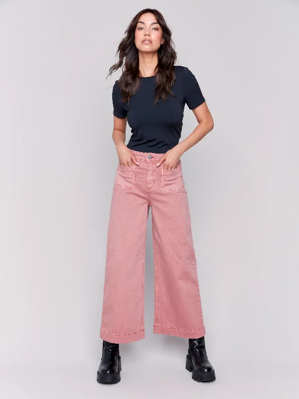 Free Design Patch Pocket Twill Pants - Woodrose