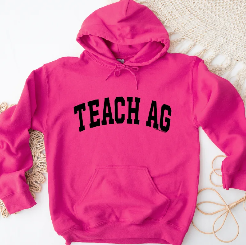 Trendy Items Varsity Teach AG Black Ink Hoodie (S-3XL) Unisex - Multiple Colors!