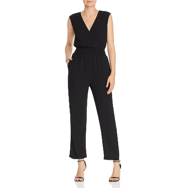 Fallon Womens Crepe Sleeveless Jumpsuit