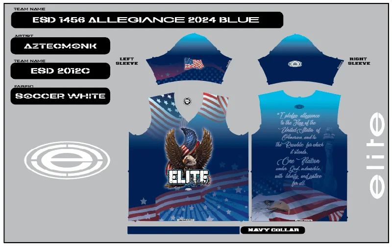 Onyx Womens Jersey – ESD 1456 Allegiance 2024 Blue