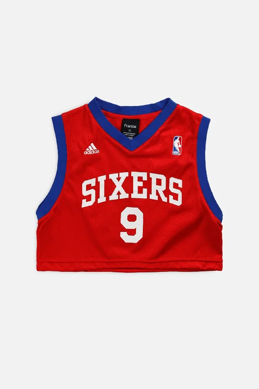 Rework Philadelphia 76ers NBA Crop Jersey - XS