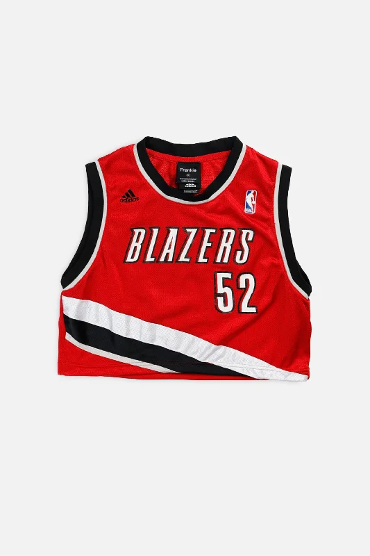 Rework Portland Trailblazers NBA Crop Jersey - S