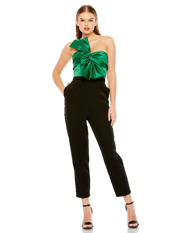 Strapless Oversized Bow Jumpsuit