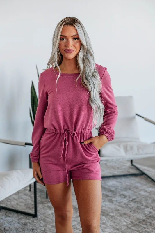 Tarah Lounge Romper - Raspberry