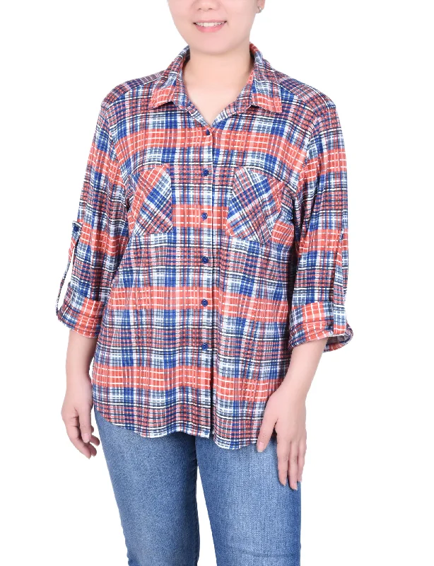 Rust Denim Plaid