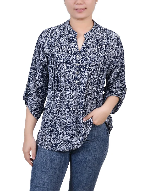 Navy Paisley
